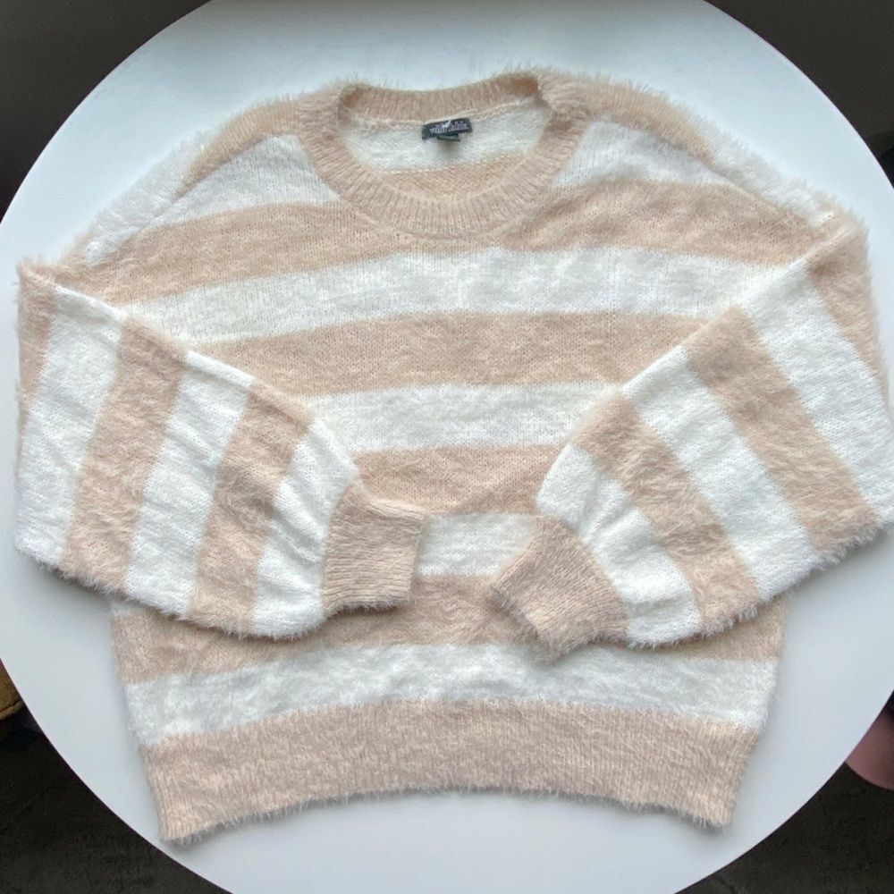 Adorable soft cozy striped sweater! Like New!